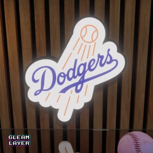 Los Angeles Dodgers LED Leuchtkasten MLB Sports Bar Major League Baseball Wandschild - Bild 1 von 5