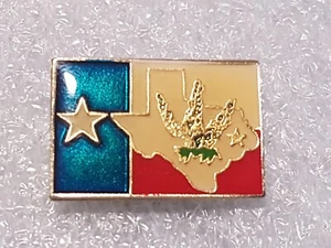 Vintage Texas State Shape Flag Souvenir Lapel Pinback Pin Travel Collectible - Bild 1 von 3