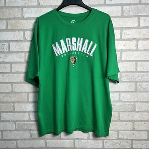 Marshall Thundering Herd T-Shirt Mens 2XL Green Short Sleeve Embroidered Logo - Picture 1 of 10
