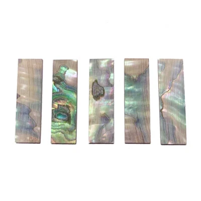 5x Cello Abalone Rippled Flamed Inlay fit Celo Bow Frog Slide Bow Cover - Image 1 of 3