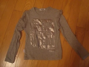 EUC Moschino Junior girls grey shirt size 6-7 years made in Turkey - Picture 1 of 4