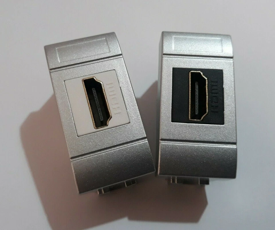 presa HDMI F/F compatibile per bticino living light tech colore silver coupler - Immagine 1 di 1