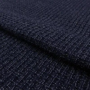 Stoff Meterware Strick Knitted Marine Meliert - Bild 1 von 5
