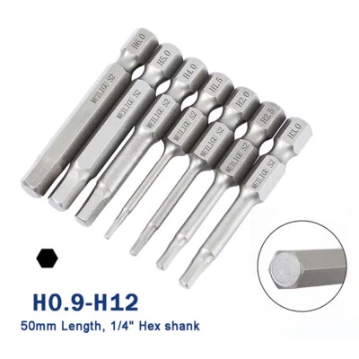 Screwdriver Bit1/4" Hex Bits H0.9 H1.3 H3.4 H1.5 H2 H2.5 H3 H4 H5 H6 H8 H10 H12  - Image 1 of 4
