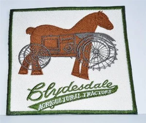 Insignia de tela bordada - Tractores vintage Clydesdale - tractor de caballos - Imagen 1 de 1