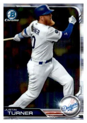 2019 Bowman Chrome #99 Justin Turner Los Angeles Dodgers - Image 1 of 2