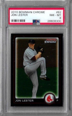 2010 Bowman Chrome Jon Lester PSA 8 - Image 1 of 2