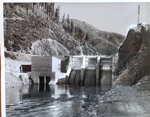Vintage Photo US Army Corp of Engineers Big Cliff Dam - Picture 1 of 2