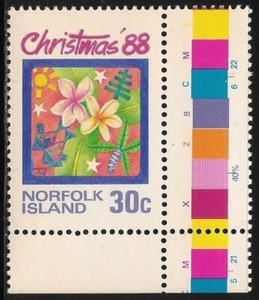 Norfolk Island #440 (A99) sehr guter Zustand postfrisch - 1988 30c Blumen/Weihnachten - Bild 1 von 1