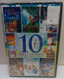 10-Bible Stories Sealed  DVD / Jesus Joseph Abraham David Moses The King Is born - Picture 1 of 5