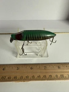 Vintage Heddon River Runt Spook Floater Green Scale Angelköder 9400 Serie - Bild 1 von 4