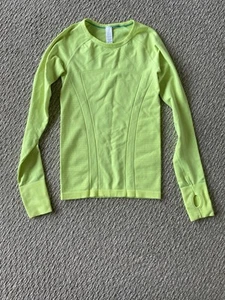 Ivivva Swiftly Tech Shirt Girls Medium Neon Yellow - Picture 1 of 6