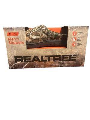 Zapatillas de mula camufladas Realtree para hombre talla mediana (8-9) espalda abierta espuma viscoelástica NUEVAS Foto 1 de 4
