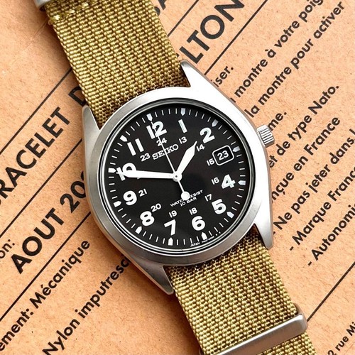 SEIKO 7N42-8260 SBCA001 Military Dial Quartz Men's Watch | eBay