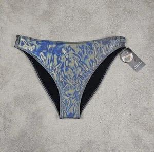 No Boundaries Juniors Size XL Silver Holographic Dot Bikini Swim Bottoms New - Picture 1 of 8