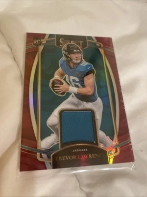 2021   Select - Rookie Swatches Trevor Lawrence #RSW-TLR Red Prizm (MEM, RC) - Image 1 of 2