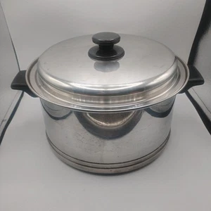 Acero inoxidable 18/8 de por vida 5 cuartos Olla Stock Horno Holandés con Tapa Fondo Pesado EE. UU. - Imagen 1 de 9