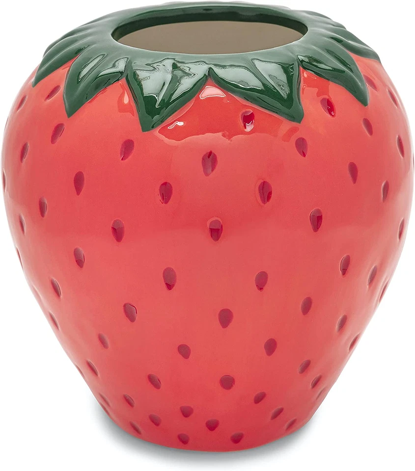 Ban.Do Vintage Inspired Strawberry Vase Decorative Ceramic Vase Large Flower V