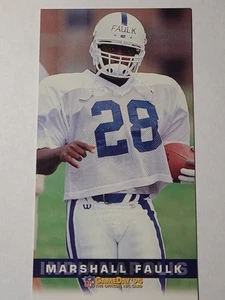 1994 Fleer GameDay Marshall Faulk (RC) Rookie #179 Indianapolis Colts NFL CARD - Picture 1 of 2