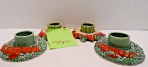 VTG Christmas Candle Holders (2) Sets Ceramic - Picture 1 of 8