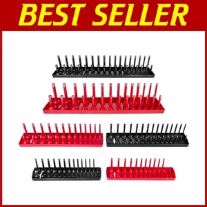 Steckschlüssel Organizer Tablett Set 6-teilig - rot Sae & schwarz metrisch - Bild 1 von 10