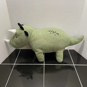 Target Pillowfort Green Dinosaur Triceratops 21" Plush Knit Pillow Stuffed Toy - Picture 1 of 8