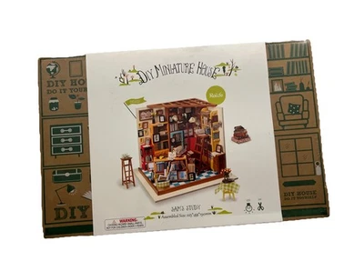 DIY Miniature House Kit Sam's Study Sealed  Rolife DG102 NEW - Image 1 of 2