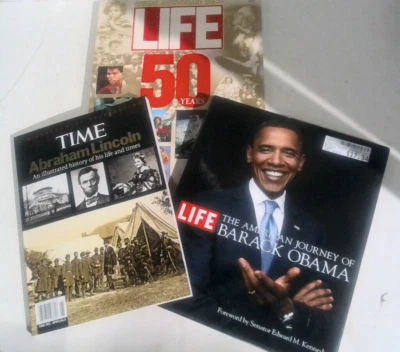 Lot Of 3 LIFE TIME Books BARACK OBAMA Abraham Lincoln 50 Yrs SPECIAL ISSUE L3B77 - Image 1 of 4