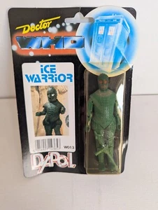 Vintage Dapol Doctor Who Ice Warrior Figure 1987 MOC Black Carded - Picture 1 of 3