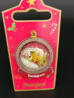 Disney DLR Holiday Snowglobe LE 1000 2007 pin Winnie & Tigger Foto 1 de 2