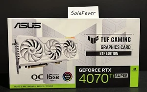 ASUS TUF Gaming NVIDIA GeForce RTX 4070 Ti SUPER OC 16GB White BTF MOBO REQUIRED - Picture 1 of 7