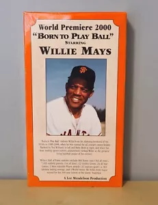 RARE World Premiere 2000 Willie Mays "Born To Play Ball" VHS - NEW - Picture 1 of 3