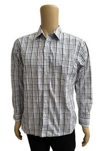 1901 Mehrfarbig Weiß Blau Gingham Kariert Button Down Hemd Herren M 16,5 32/33 - Bild 1 von 4