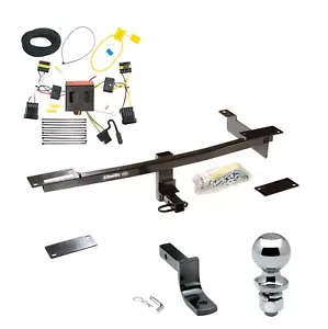 Trailer Hitch For 12-19 FIAT 500 Complete Package W/ Wiring & 1-7/8" Ball - Picture 1 of 7