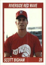 1990 Riverside Red Wave Cal League Cards #8 Scott Bigham