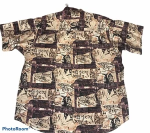 Columbia Herren XL Kurzarm Hawaii Button Down Fisch Print Hemd 100% Baumwolle - Bild 1 von 12