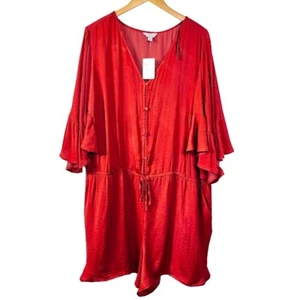 Damen-Strampler Plus Belle Sky 2X verbrannt orange Taschen Plus - Bild 1 von 9