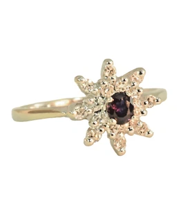 Earth Mined  Alexandrite  14 Karat  Gold Natural Diamond starburst Ring - Picture 1 of 23