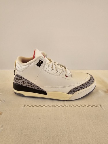 Taglia 2 5 Jordan 3 Retro Mid Bianco Cemento Reimmaginato