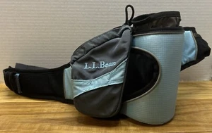LL Bean Running Hiking Belt Outdoors Water Bottle Holder - Blue Gray Black - Picture 1 of 8