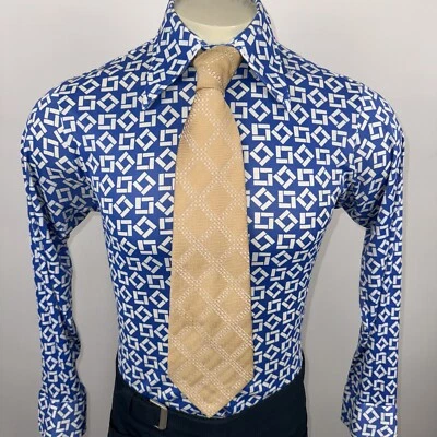 Corbata De Colección Años 70 Para Hombre Floppy Ancho Bronceado Disco Las Vegas Mafioso Gángster Años 70 Foto 1 de 4