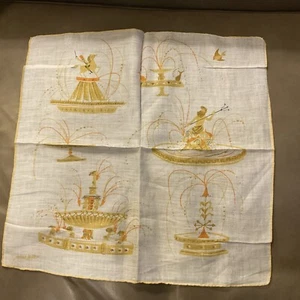 Vintage Damen Taschentuch Taschentuch - Jeanne Miller Brunnen! 14,5 - Bild 1 von 2