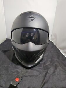 Scorpion EXO Covert Full Face Motorcycle Helmet Matte With Removable Skull Mouth