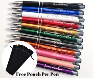 5 x Custom Engraved Deluxe Metal Pens Personalised | Wedding | Gifts - Picture 1 of 5