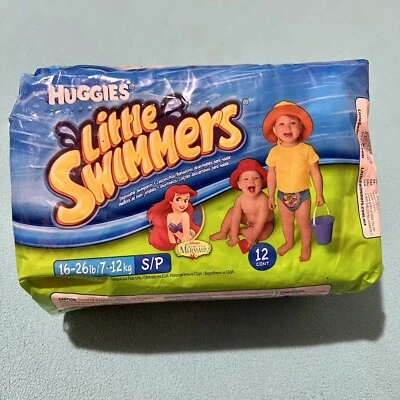 Huggies / Pequeños Nadadores / Sirenita / Pañales de Natación / Talla S/P / 12 unidades Foto 1 de 4