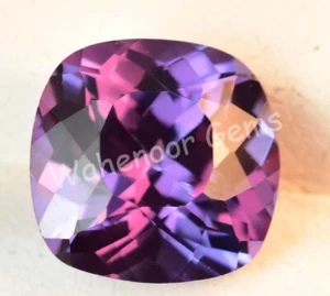 Natural Color Change Alexandrite Cushion FL 8 mm to 20 mm Certified Gemstone - Picture 1 of 8