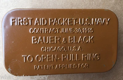 US Navy and Marine Corps USN/USMC  Model 1907 First Aid Packet - Reproduction - Image 1 of 2