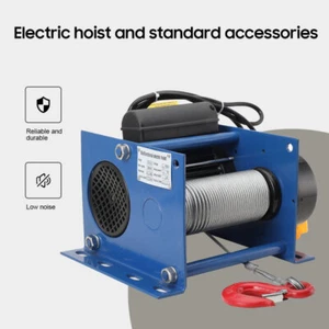 Electric Hoist Winch Electric Winches Steel Electric Hoist Lift 110V 200-400KG - Picture 1 of 17