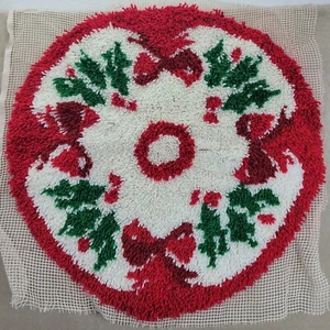 35" Durchmesser fertig Haken Riegel Kit Weihnachten rot weiß grün Urlaub Stechpalme - Bild 1 von 15