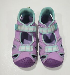 Pediped Flex Sahara Girl Water Shoes Closed Toe Sandals Purple Blue US 11 EU 28
